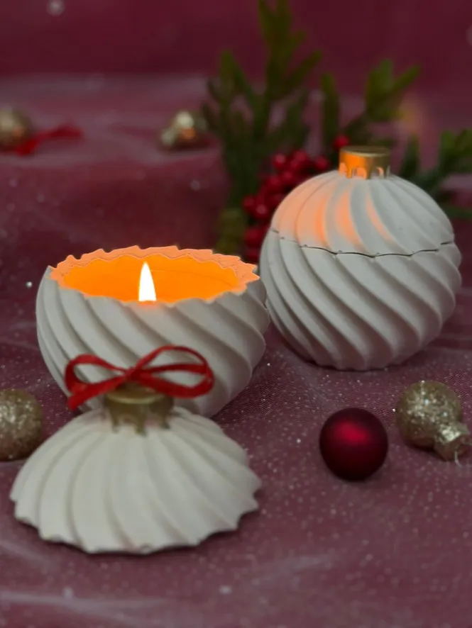 Palla spirale con candela