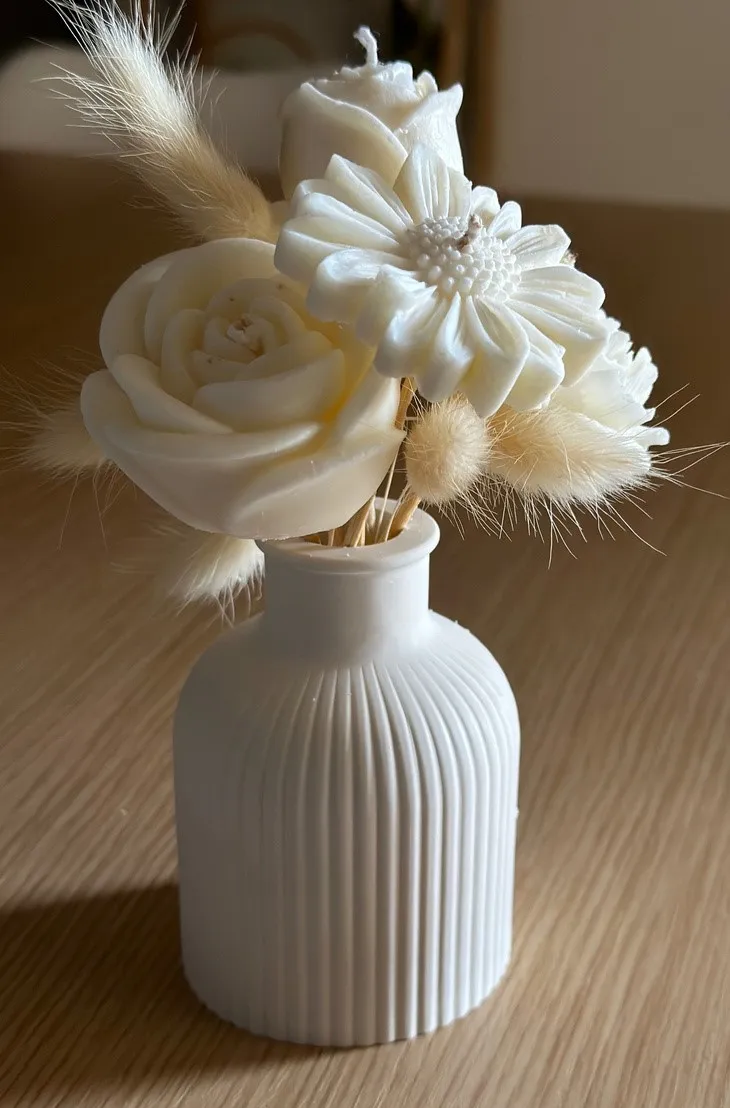 Vaso con candele bouquet